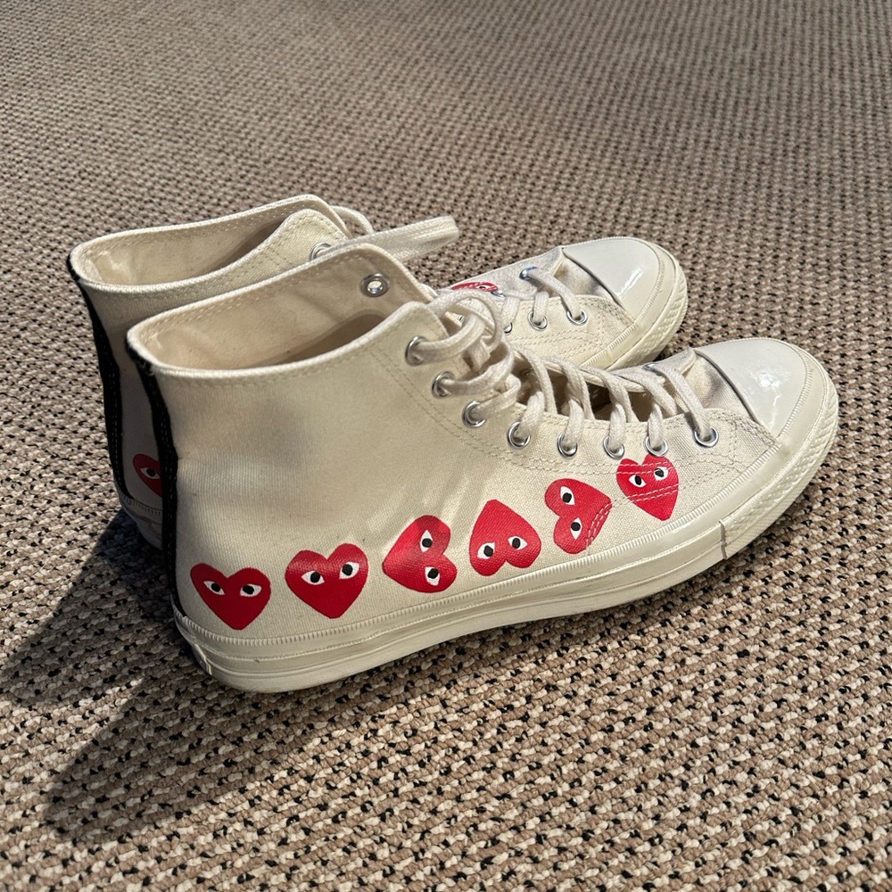 CDG Converse 2019 Multi Heart - Size 11 - Worn inside only